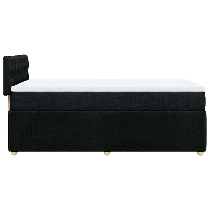 kontinentalseng med madras 100x200 cm stof sort