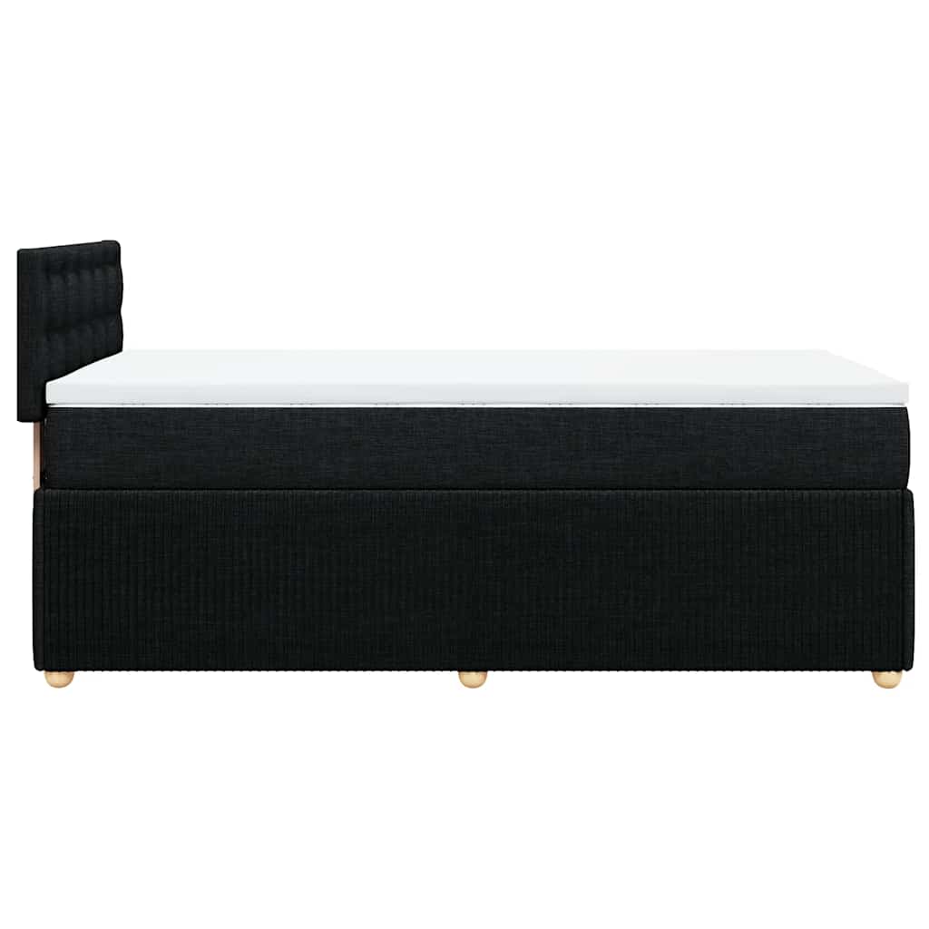 kontinentalseng med madras 100x200 cm stof sort