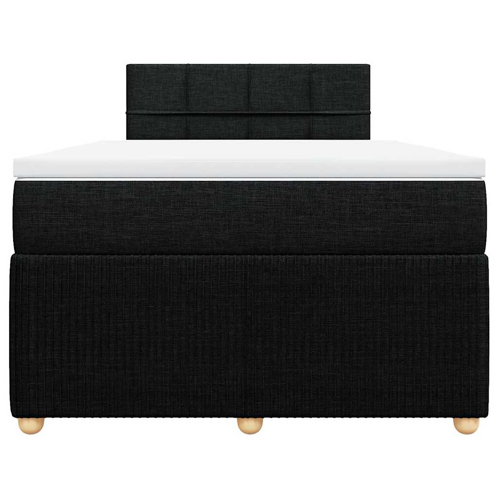 kontinentalseng med madras 120x190 cm stof sort