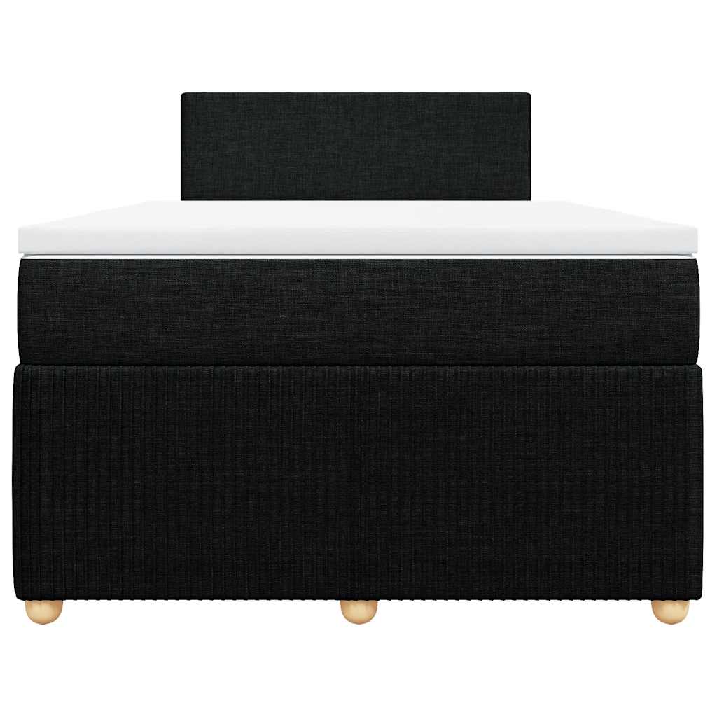 kontinentalseng med madras 120x200 cm stof sort