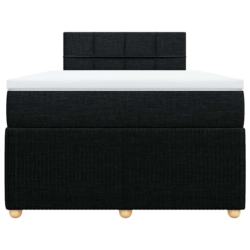 kontinentalseng med madras 120x200 cm stof sort
