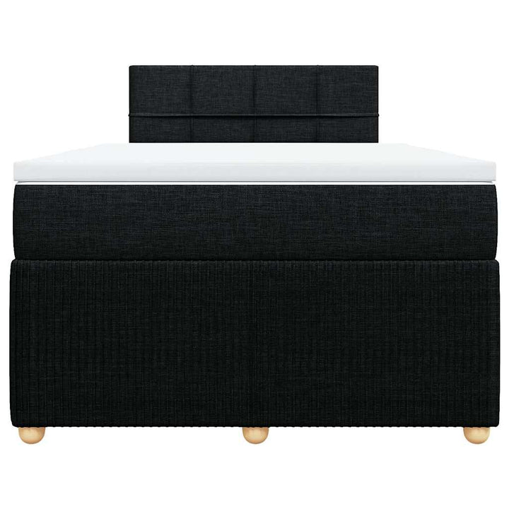 kontinentalseng med madras 120x200 cm stof sort