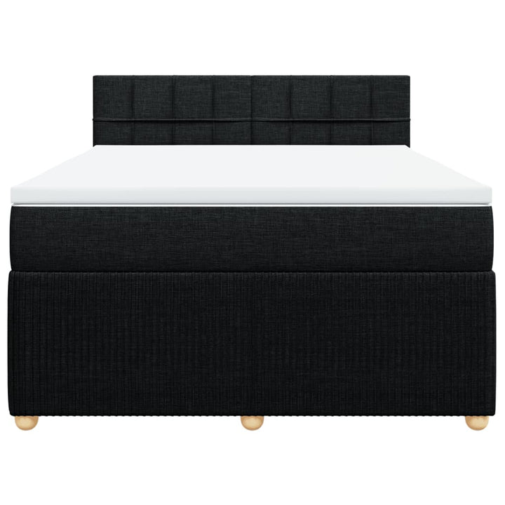 kontinentalseng med madras 140x190 cm stof sort