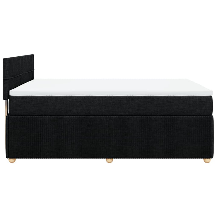 kontinentalseng med madras 140x190 cm stof sort