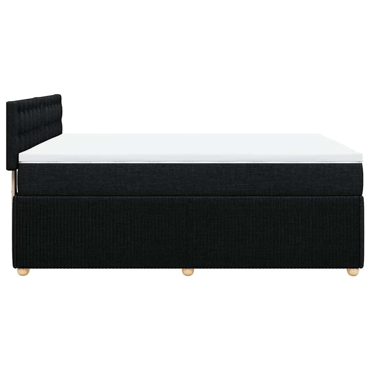 kontinentalseng med madras 140x190 cm stof sort