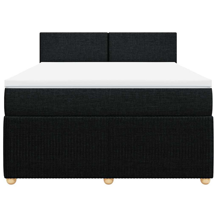 kontinentalseng med madras 160x200 cm stof sort