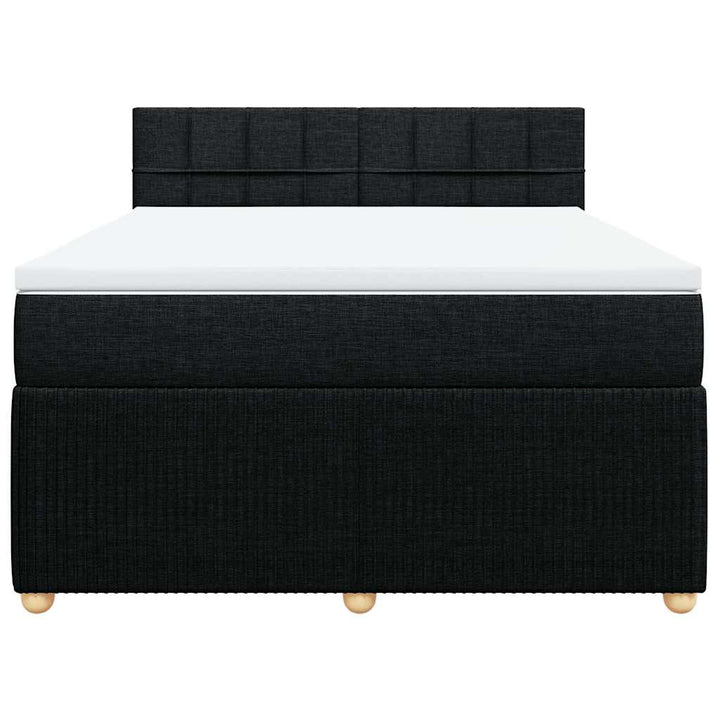 kontinentalseng med madras 160x200 cm stof sort