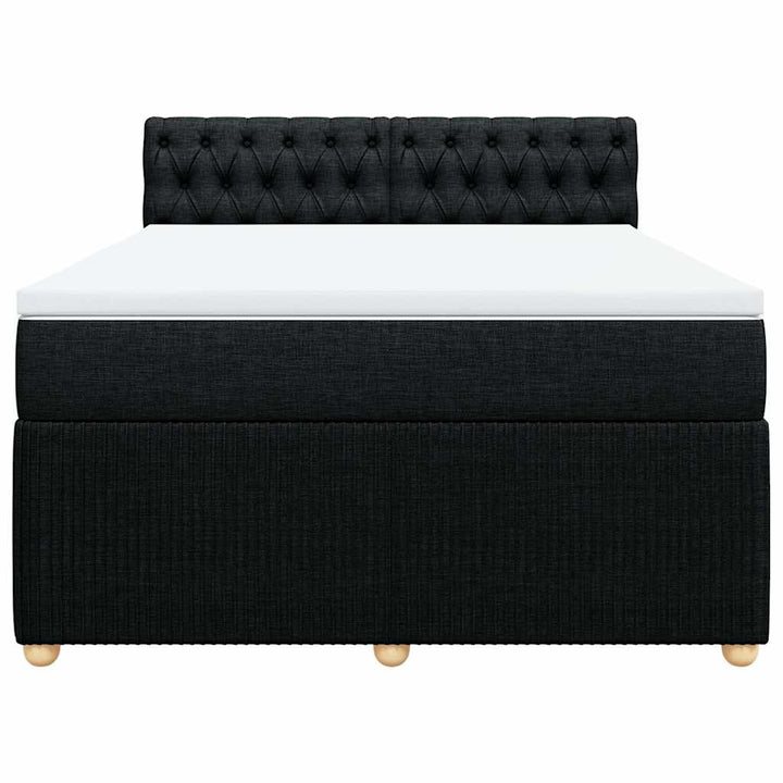 kontinentalseng med madras 160x200 cm stof sort