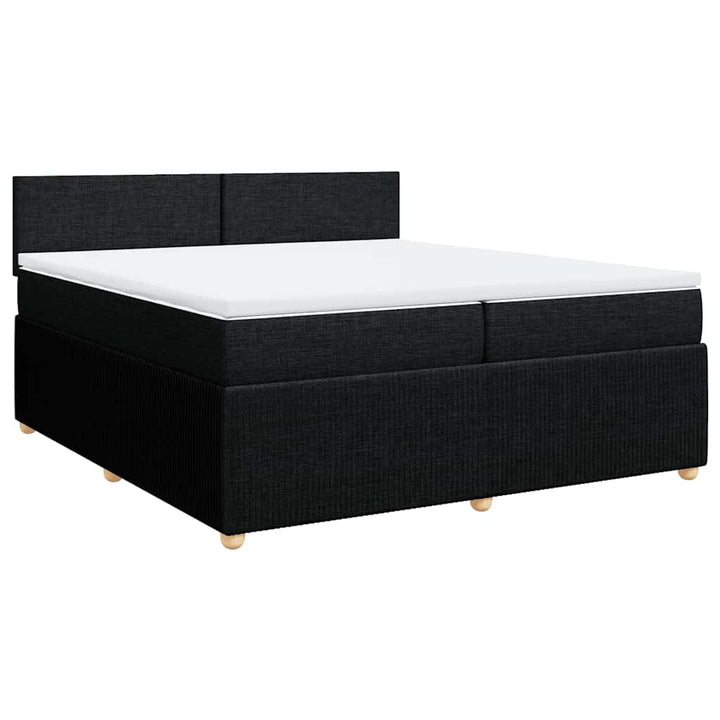 kontinentalseng med madras 200x200 cm stof sort
