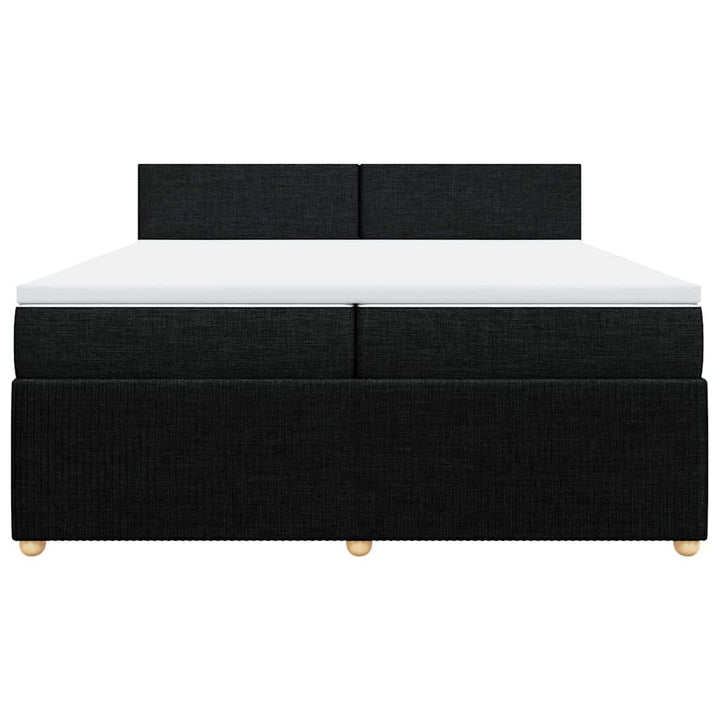 kontinentalseng med madras 200x200 cm stof sort