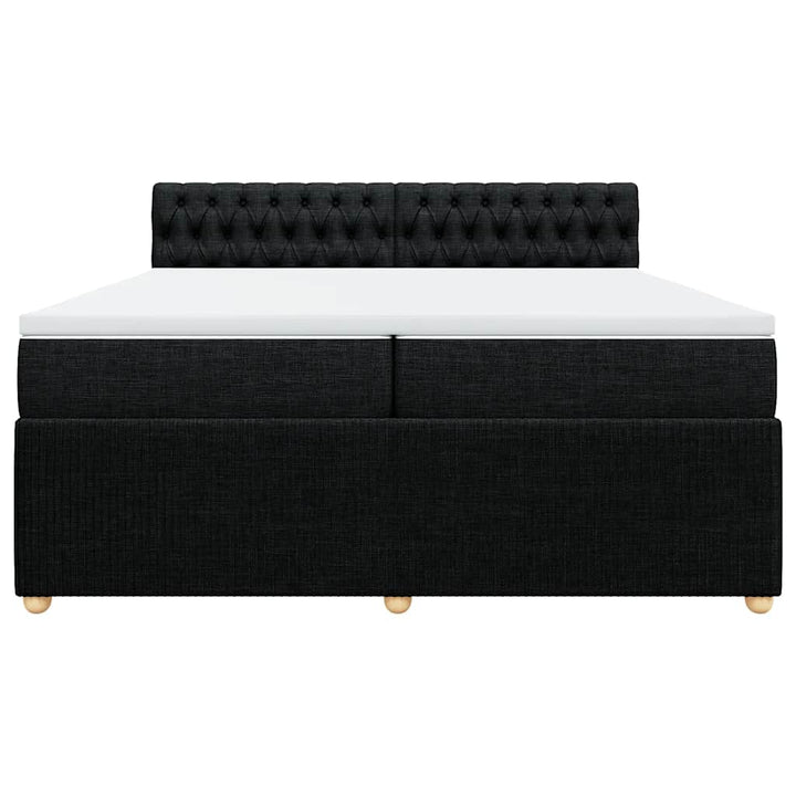 kontinentalseng med madras 200x200 cm stof sort