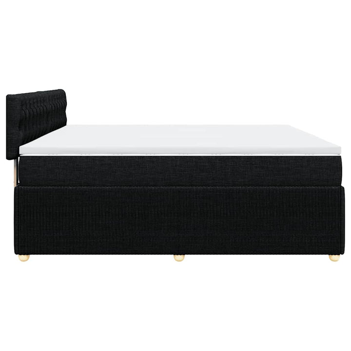 kontinentalseng med madras 200x200 cm stof sort