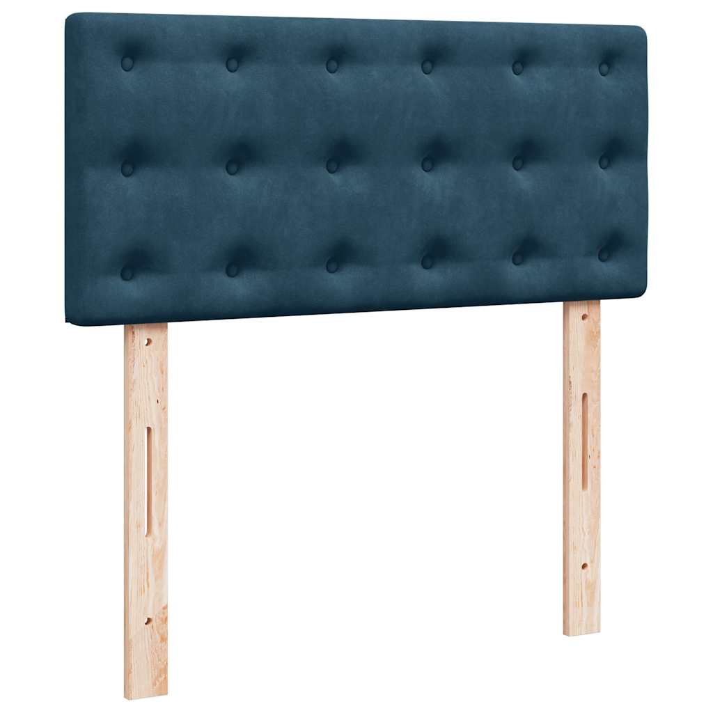 kontinentalseng med madras 80x200 cm fløjl blå