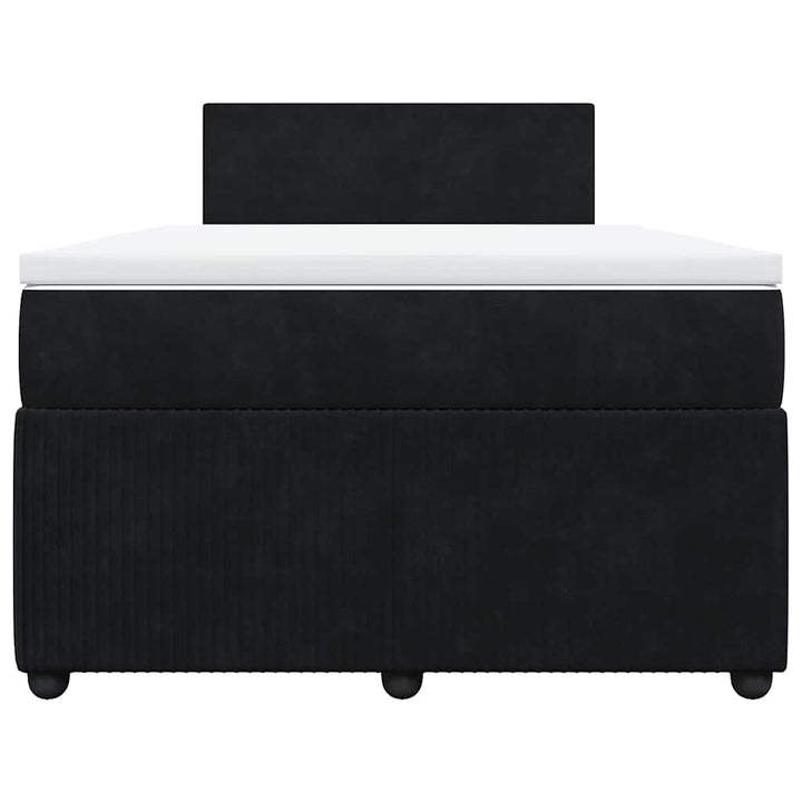 kontinentalseng med madras 120x190 cm velour sort