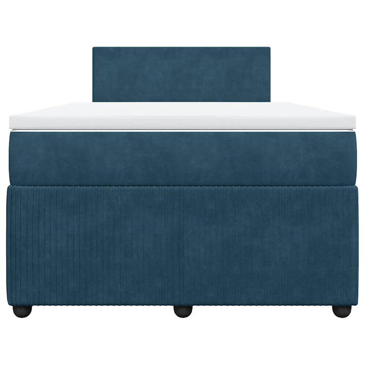 kontinentalseng med madras 120x190 cm velour blå