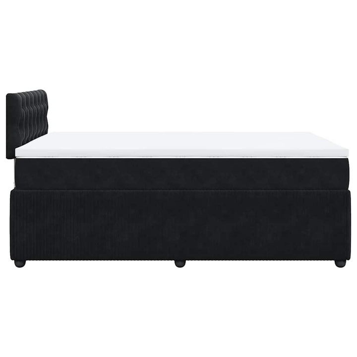 kontinentalseng med madras 120x190 cm velour sort