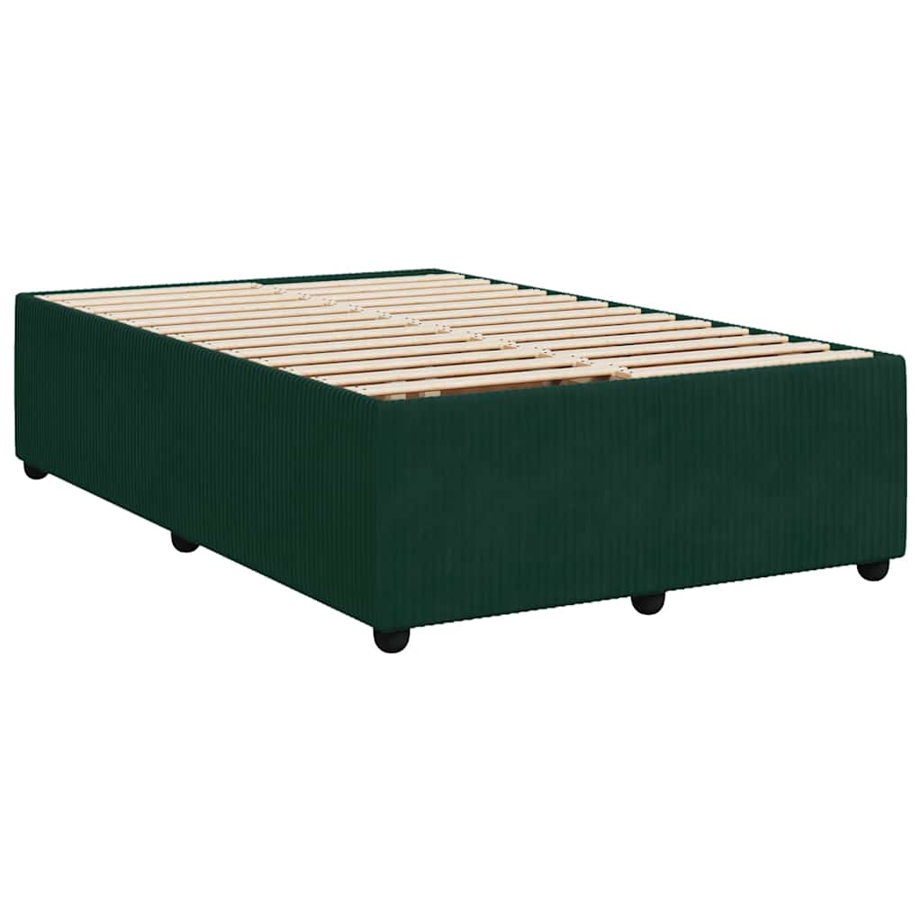 kontinentalseng med madras 120x190 cm velour mørkegrøn