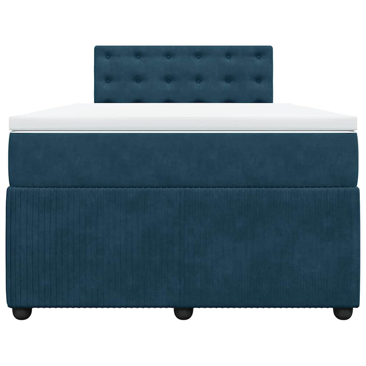 kontinentalseng med madras 120x190 cm velour blå