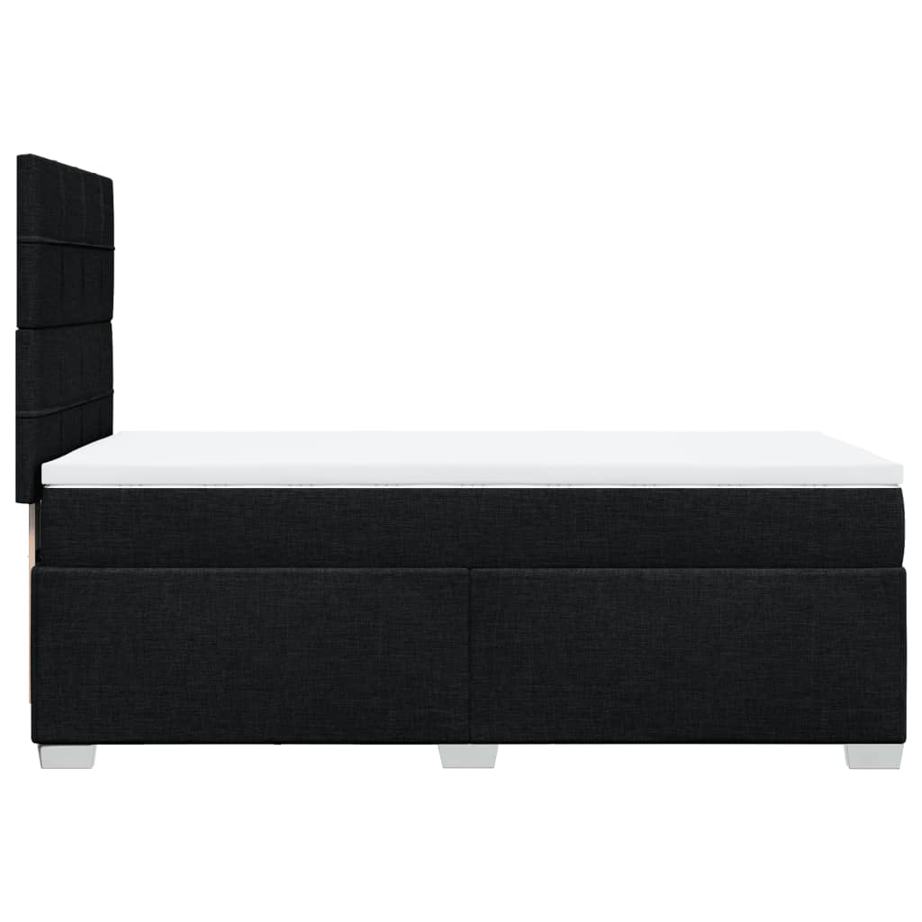 kontinentalseng med madras 80x200 cm stof sort