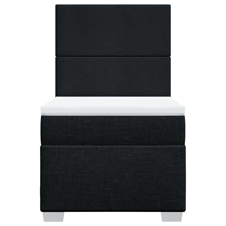 kontinentalseng med madras 90x190 cm stof sort