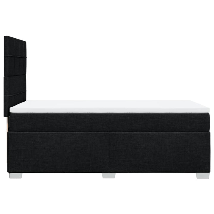 kontinentalseng med madras 90x190 cm stof sort