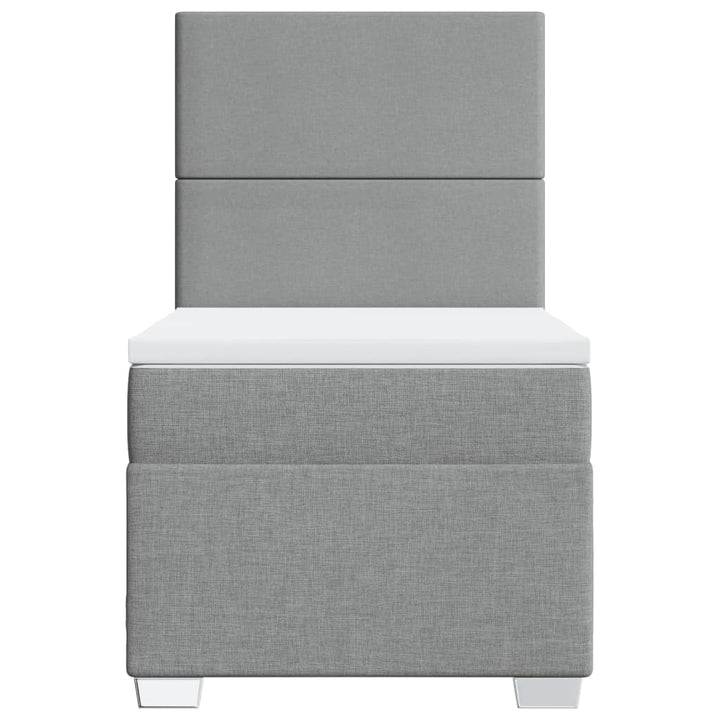 kontinentalseng med madras 90x200 cm stof lysegrå