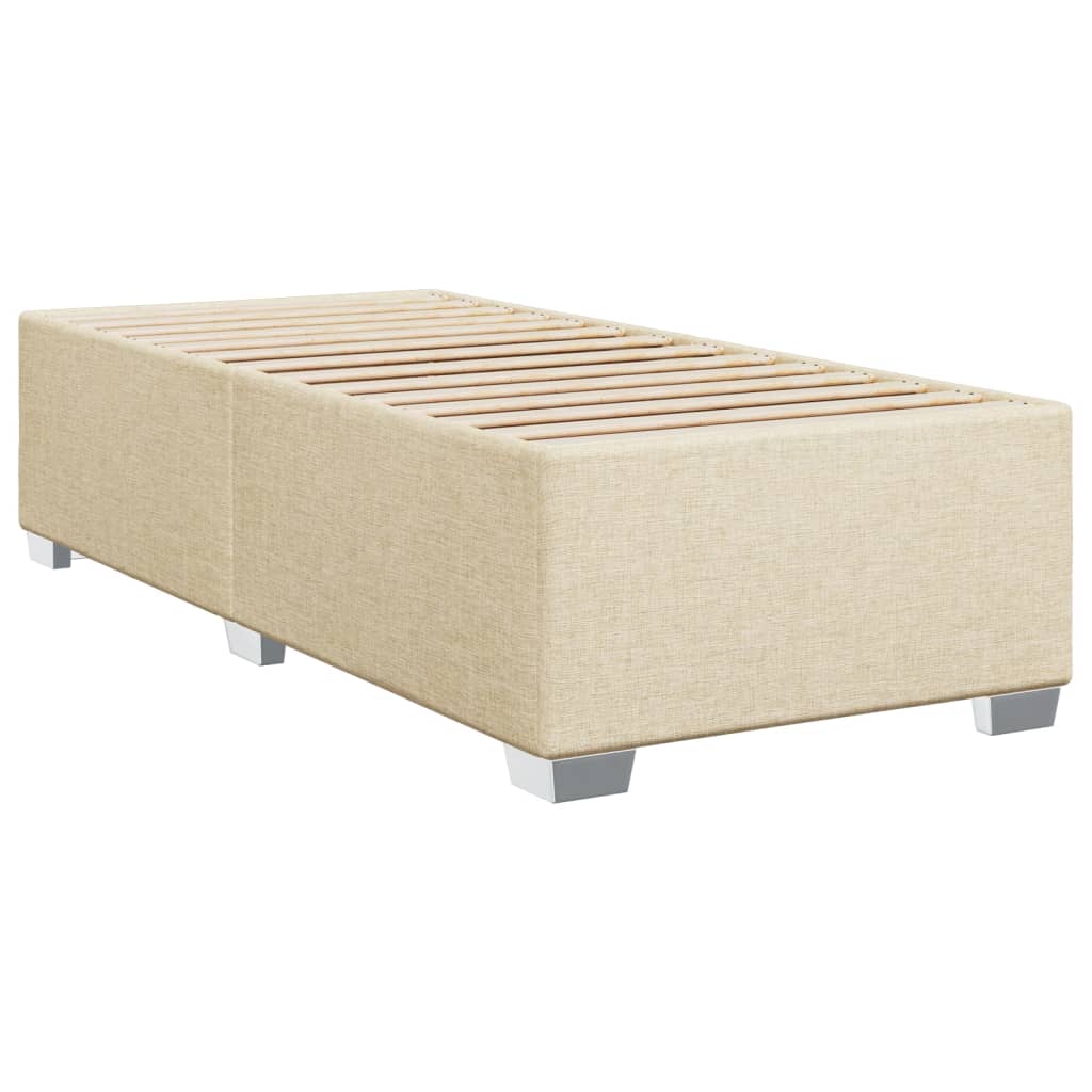 kontinentalseng med madras 90x200 cm stof cremefarvet