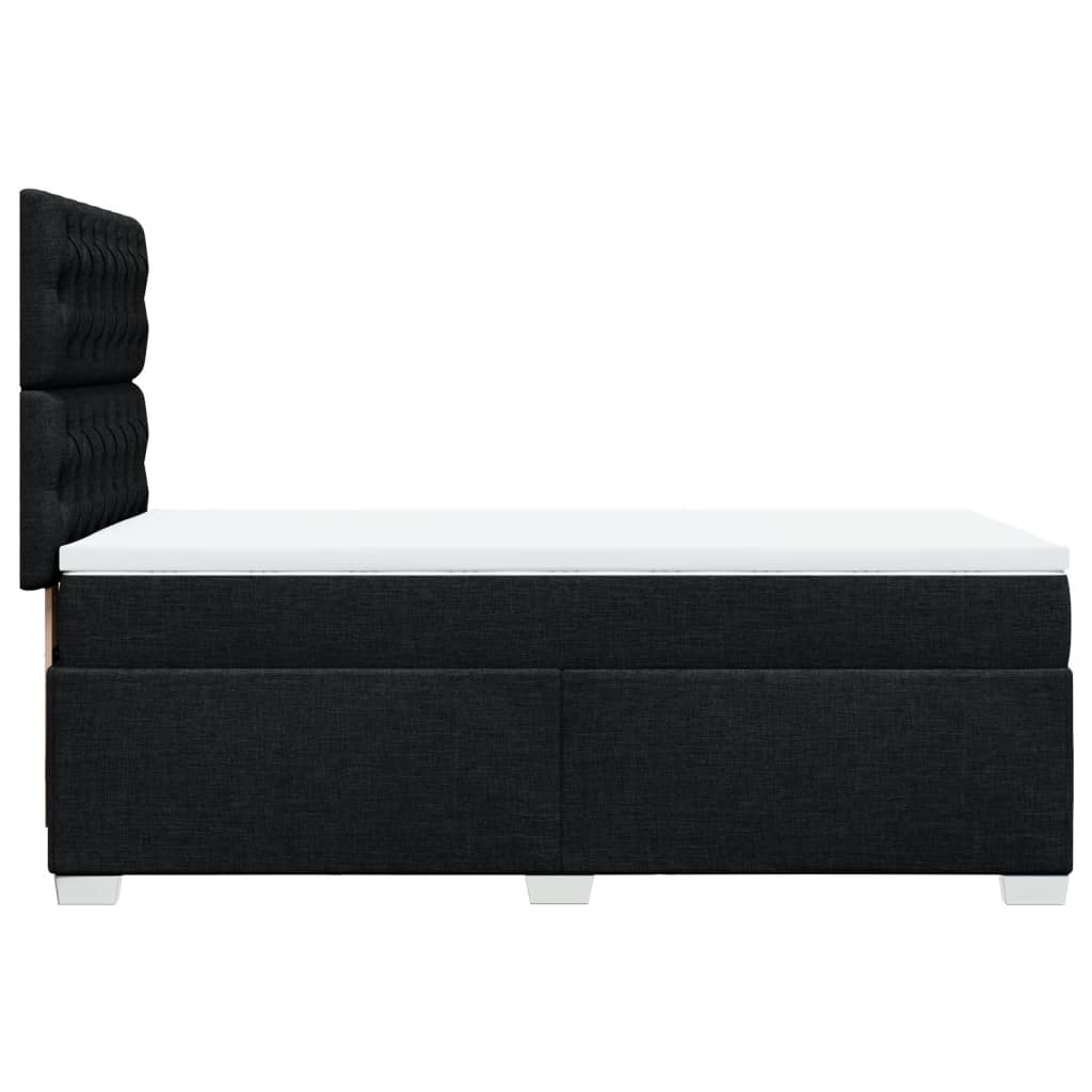 kontinentalseng med madras 100x200 cm stof sort