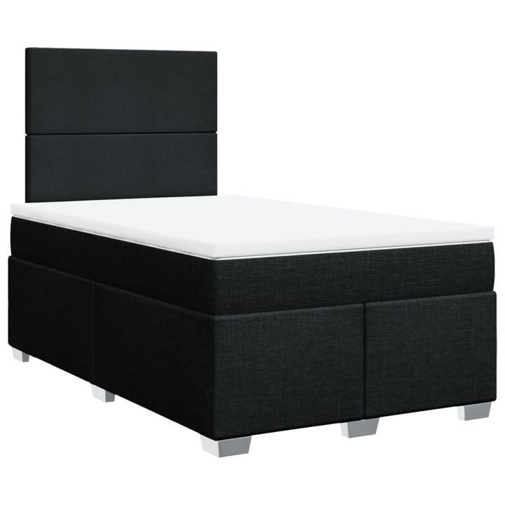 kontinentalseng med madras 120x190 cm stof sort