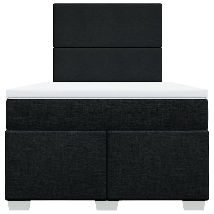 kontinentalseng med madras 120x190 cm stof sort