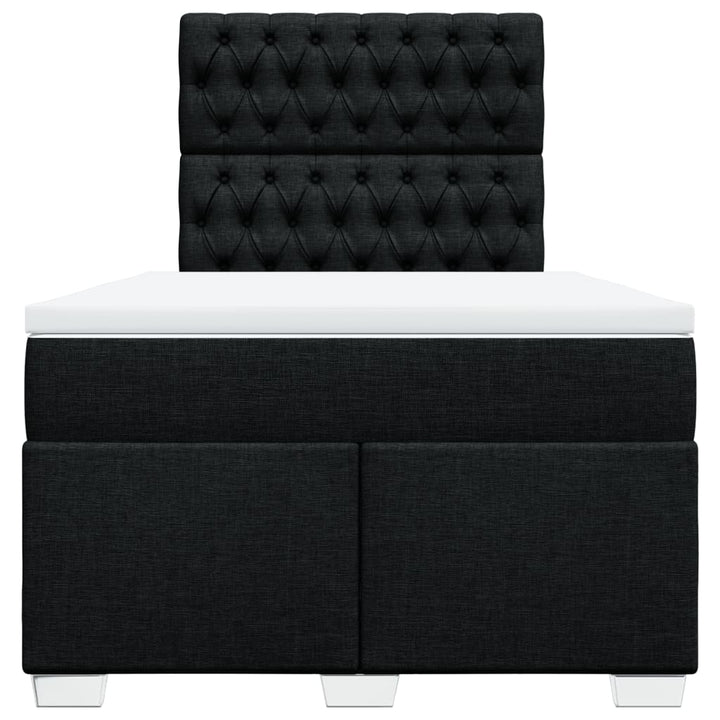 kontinentalseng med madras 120x190 cm stof sort