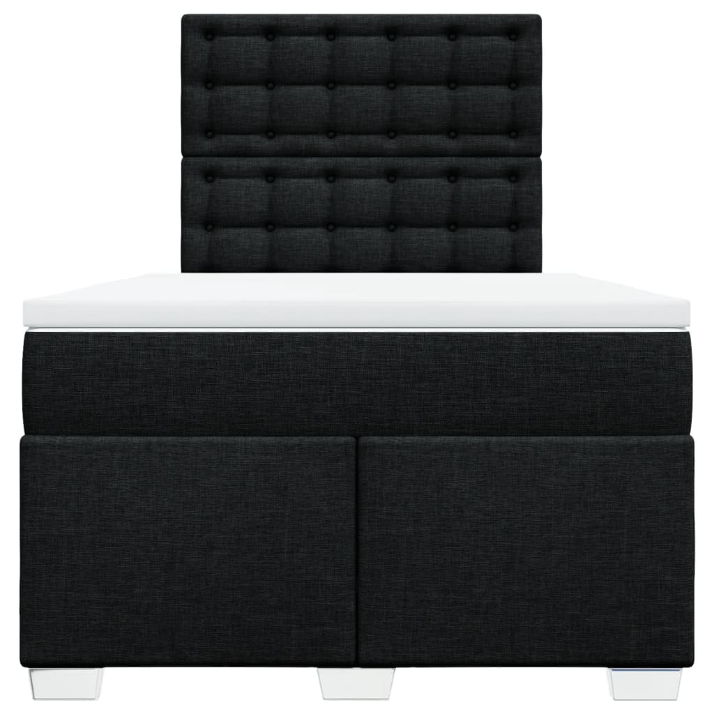 kontinentalseng med madras 120x190 cm stof sort