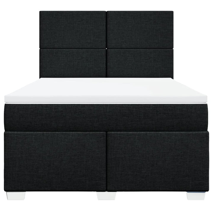kontinentalseng med madras 140x190 cm stof sort