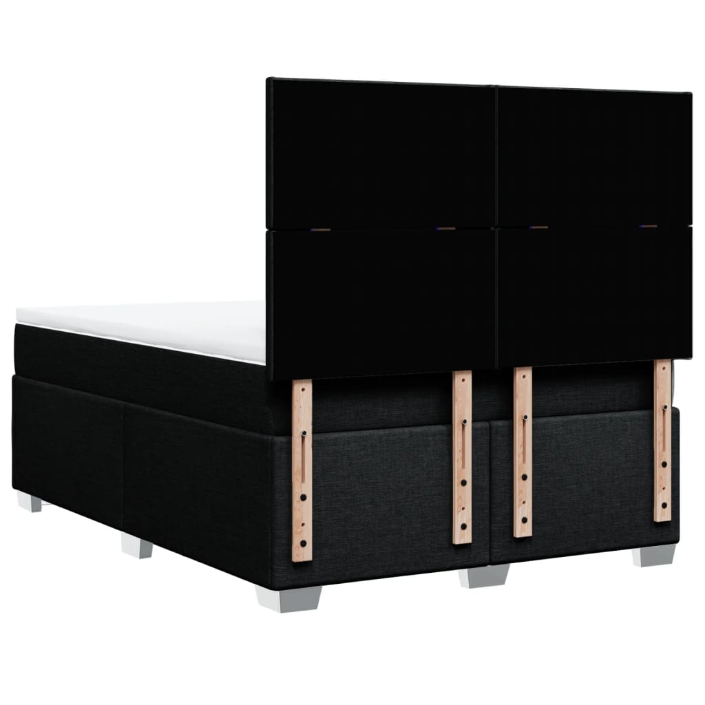 kontinentalseng med madras 140x200 cm stof sort