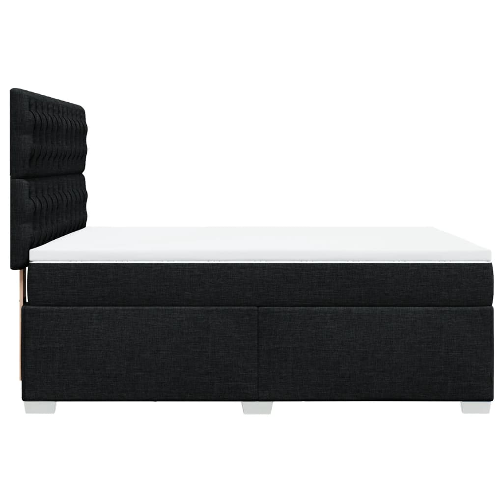 kontinentalseng med madras 160x200 cm stof sort