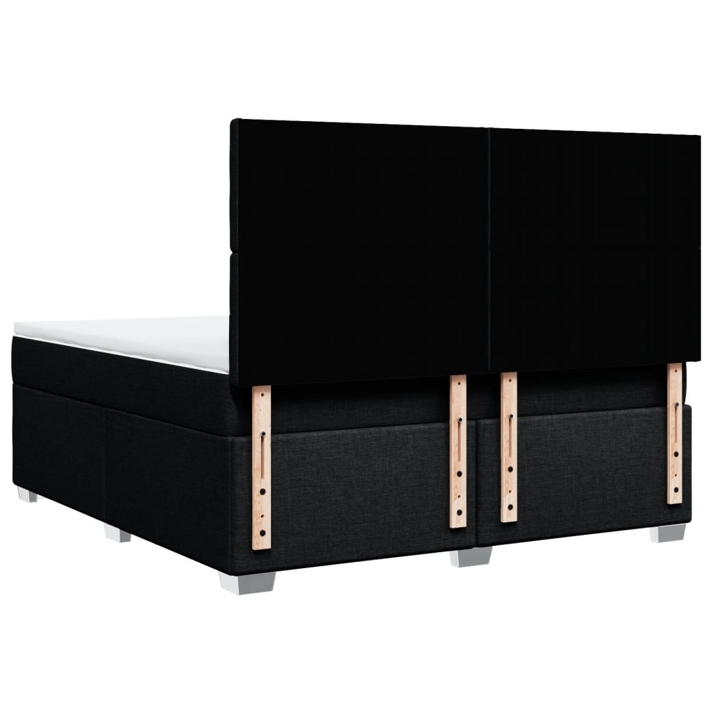 kontinentalseng med madras 180x200 cm stof sort