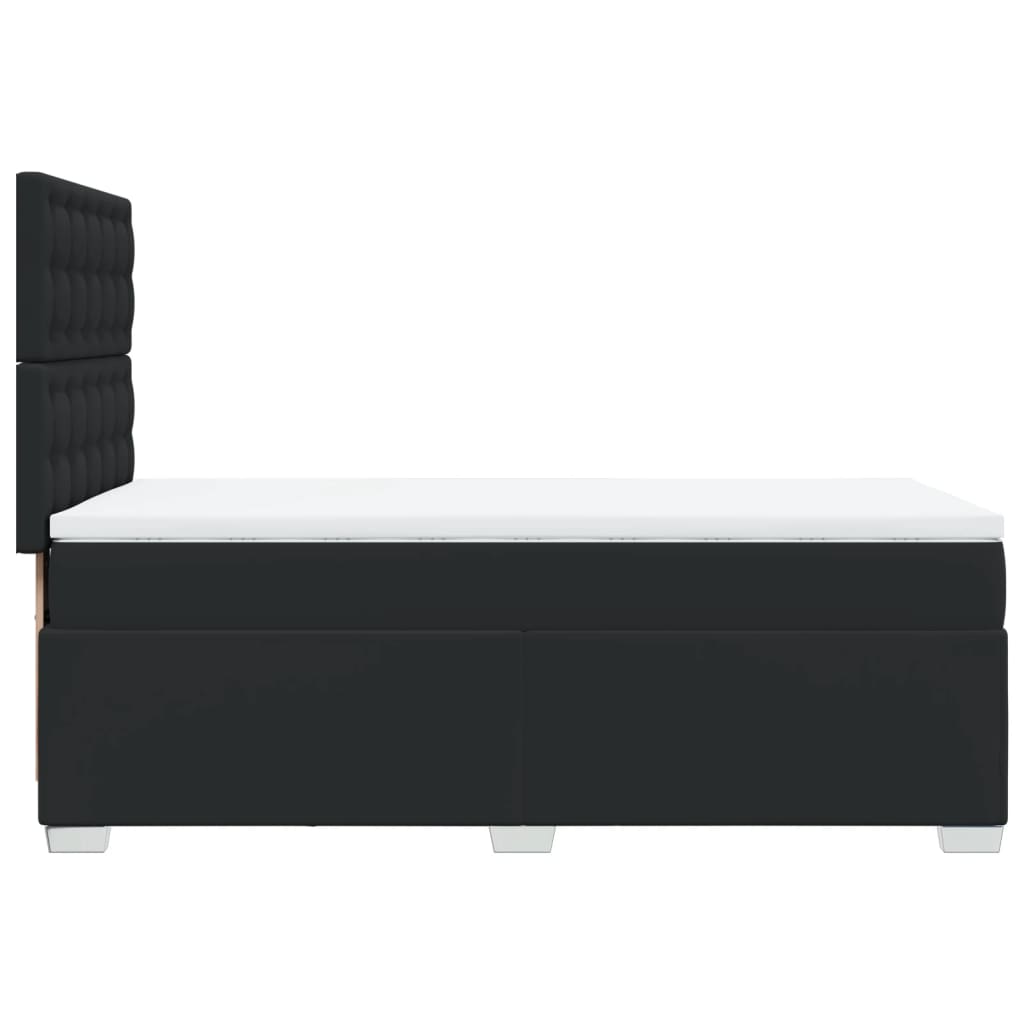 kontinentalseng med madras 80x200 cm kunstlæder sort