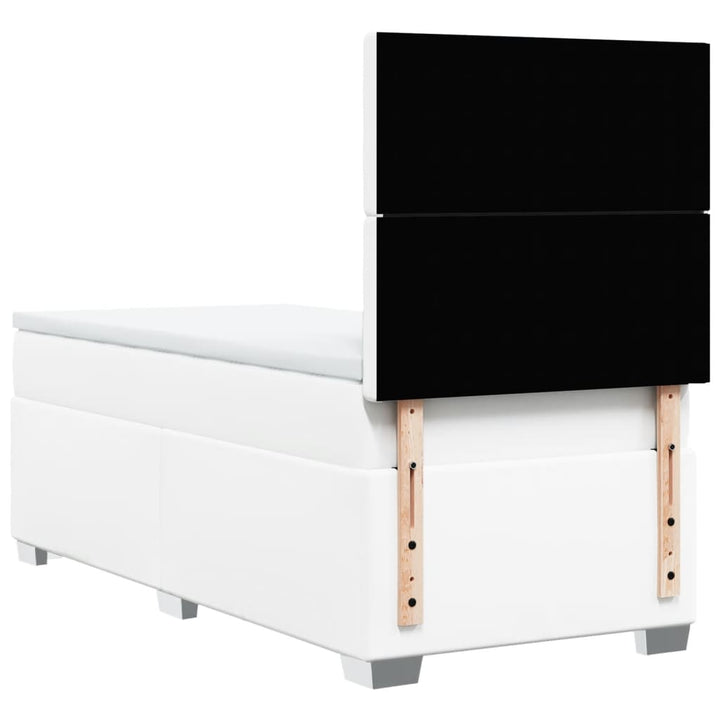 kontinentalseng med madras 80x200 cm kunstlæder hvid