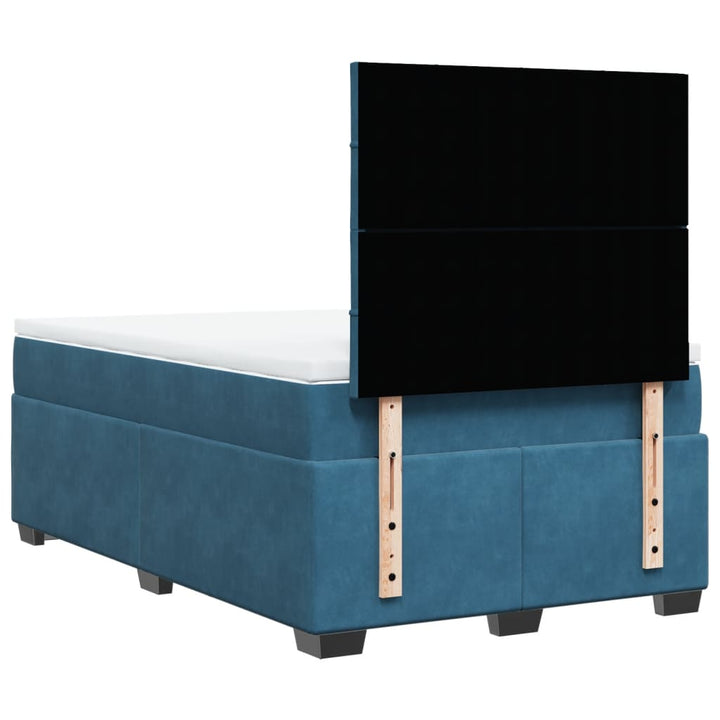 kontinentalseng med madras 120x190 cm velour blå