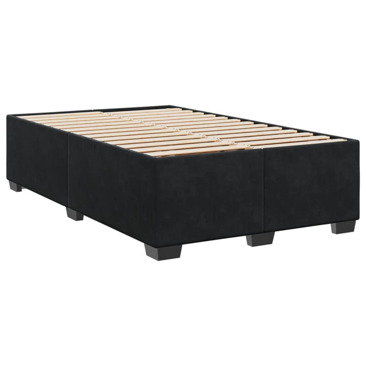 kontinentalseng med madras 120x190 cm velour sort