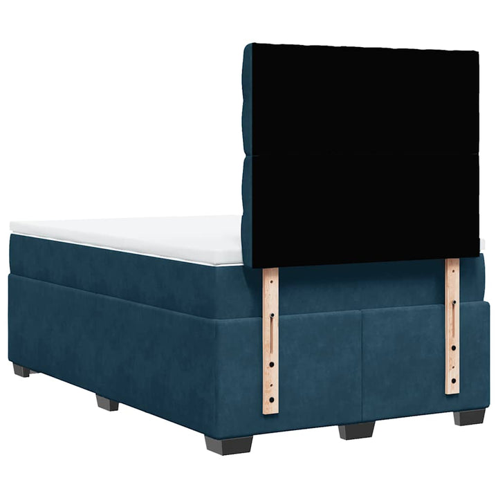 kontinentalseng med madras 120x190 cm velour blå