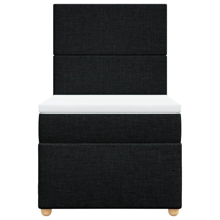 kontinentalseng med madras 80x200 cm stof sort