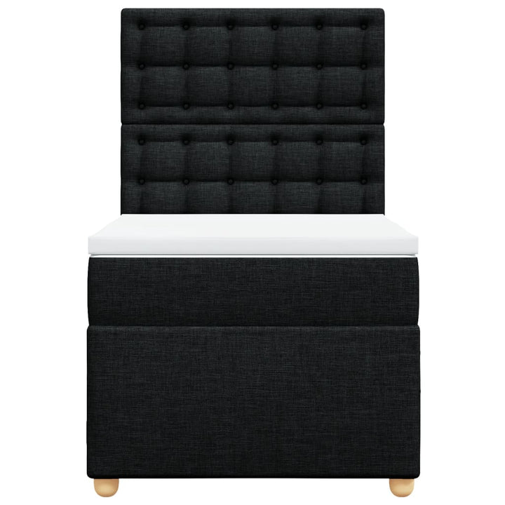kontinentalseng med madras 80x200 cm stof sort