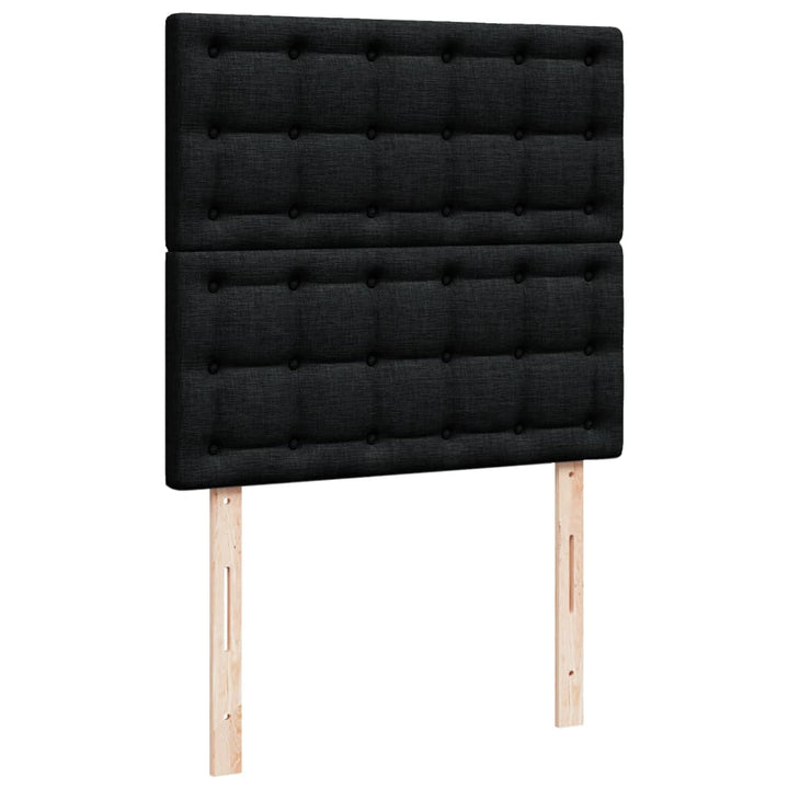 kontinentalseng med madras 80x200 cm stof sort