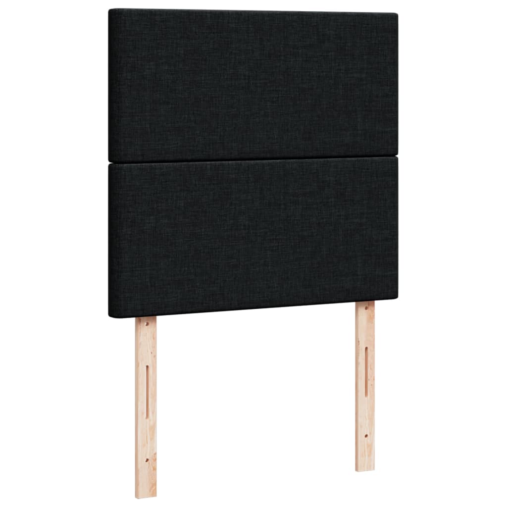 kontinentalseng med madras 90x190 cm stof sort