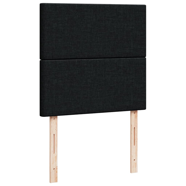 kontinentalseng med madras 90x190 cm stof sort