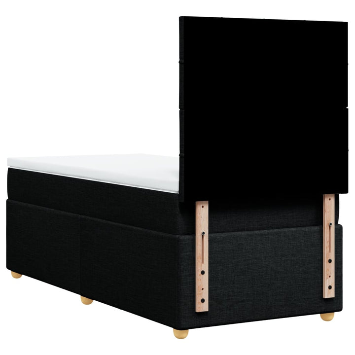kontinentalseng med madras 90x190 cm stof sort