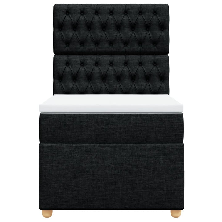 kontinentalseng med madras 90x190 cm stof sort