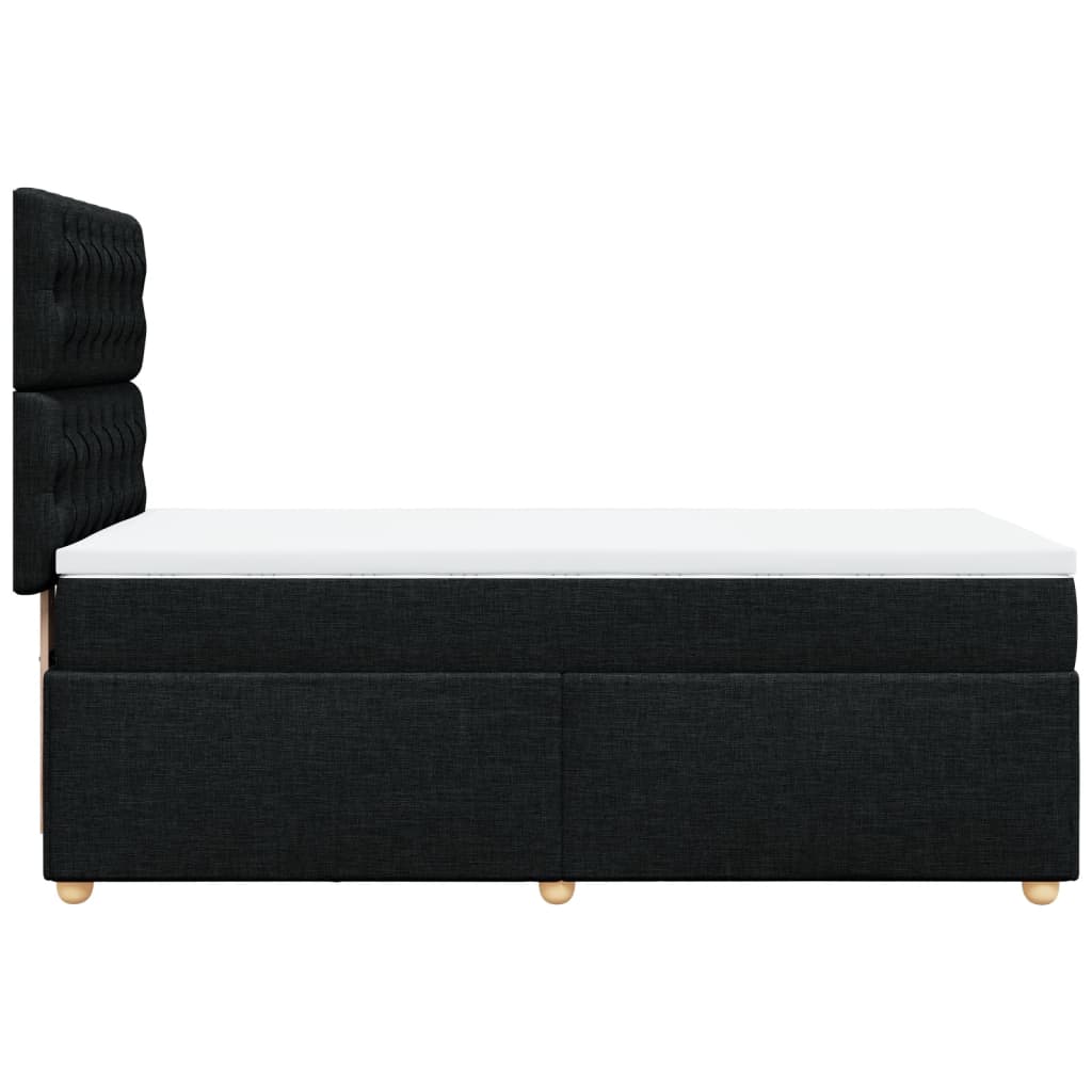 kontinentalseng med madras 90x190 cm stof sort