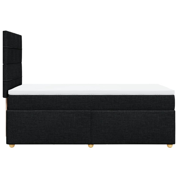 kontinentalseng med madras 90x200 cm stof sort